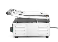 Hendi Dubbel Klämgrill, Räfflad, 230V/3600W