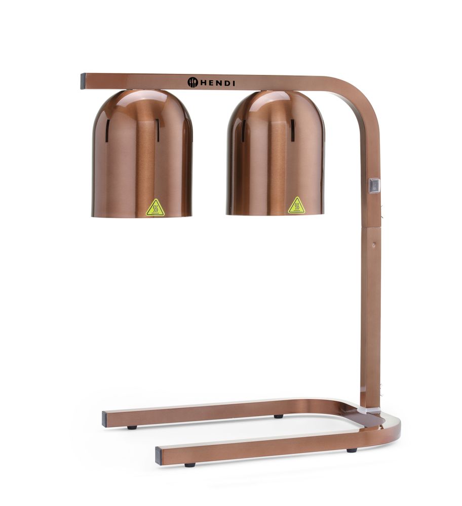 Hendi 2-lamps infraröd matvärmarbrygga, svart, 230V/250W
