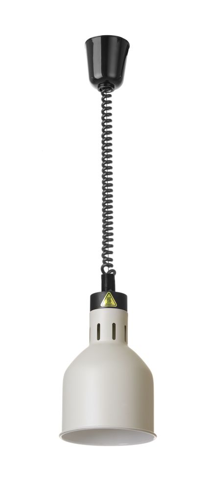 HENDI Vit cylindrisk värmelampa med stigande och sänkbar effekt, 230V/250W