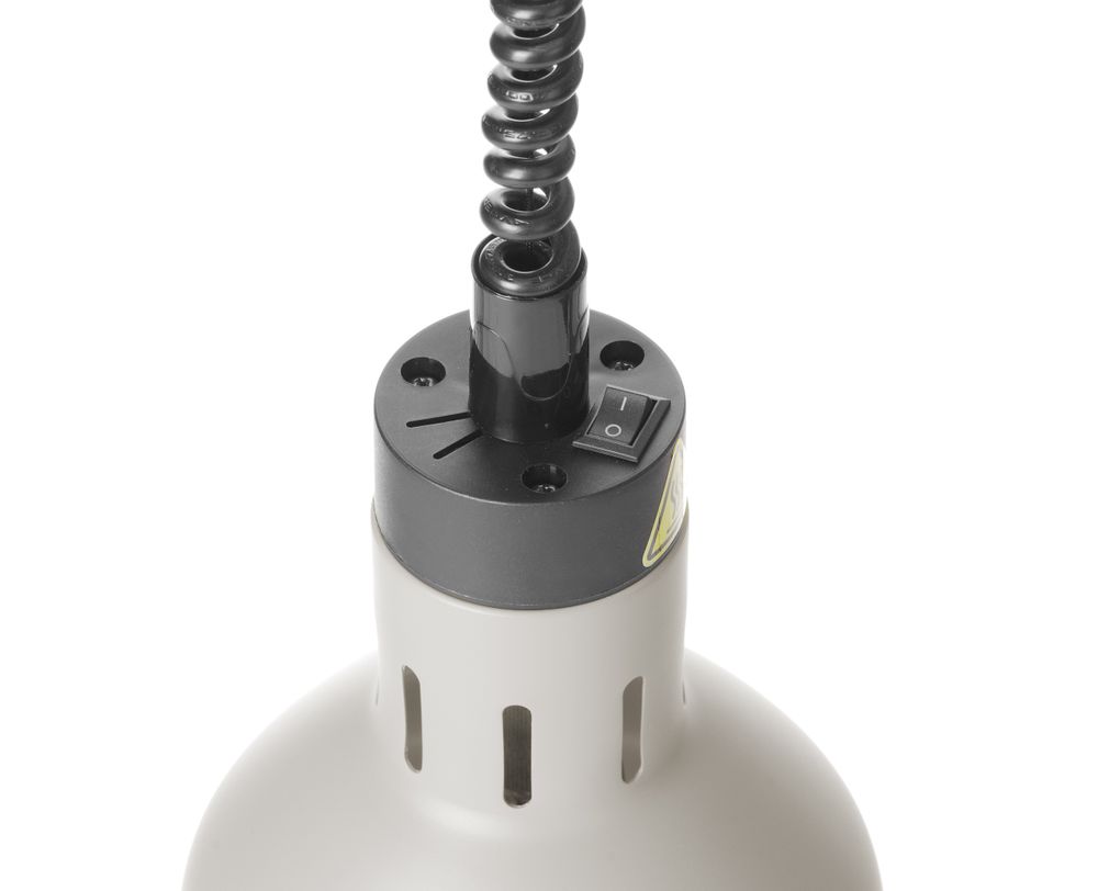 Hendi Vit cylindrisk värmelampa med stigande och sänkbar effekt, 230V/250W