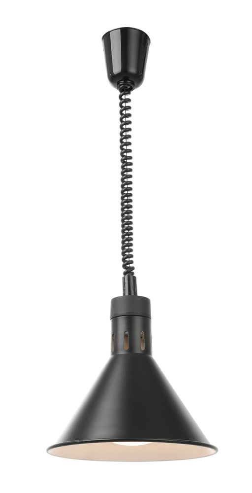HENDI Svart konisk värmelampa med stigande och sänkbar effekt, 230V/250W
