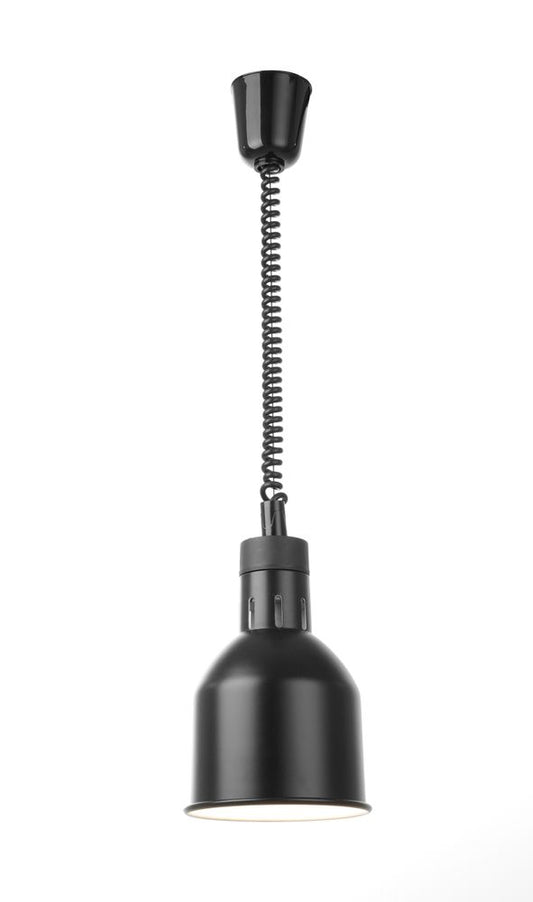 HENDI Svart cylindrisk värmelampa med stigande och sänkbar vinkel, 230V/250W