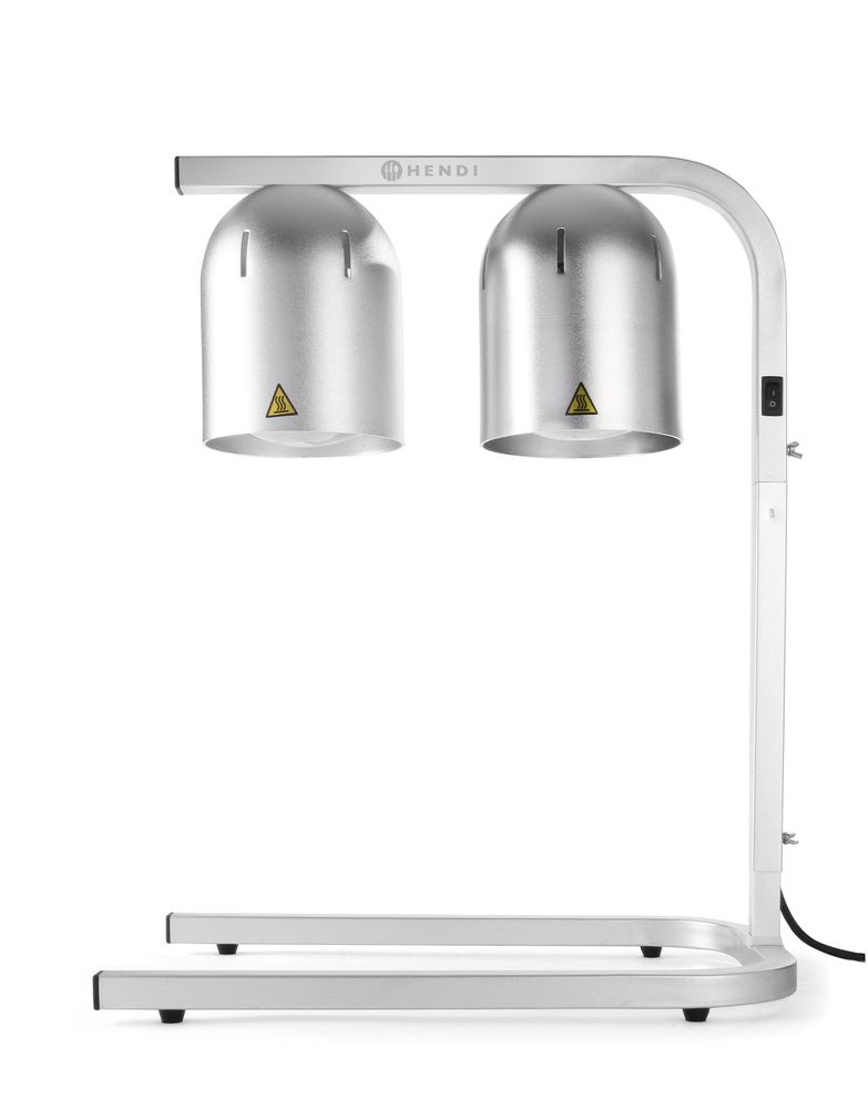 Hendi 2-lamps infraröd matvärmarbrygga, silver, 230V/250W