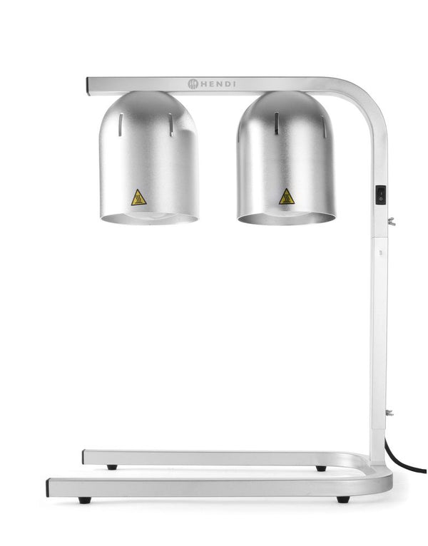 Hendi 2-lamps infraröd matvärmarbrygga, silver, 230V/250W