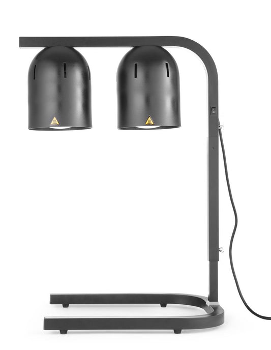 HENDI 2-lamps infraröd matvärmarbrygga, svart, 230V/250W