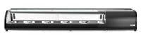 Arktic Sushidisplay, Inkluderade behållare: 6x GN 1/3 (H) 40mm., GN 1/3, Svart, 220-240V/190W, 1529x426x(H)296mm