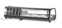 Arktic Sushidisplay, Inkluderade behållare: 6x GN 1/3 (H) 40mm., GN 1/3, Svart, 220-240V/190W, 1529x426x(H)296mm