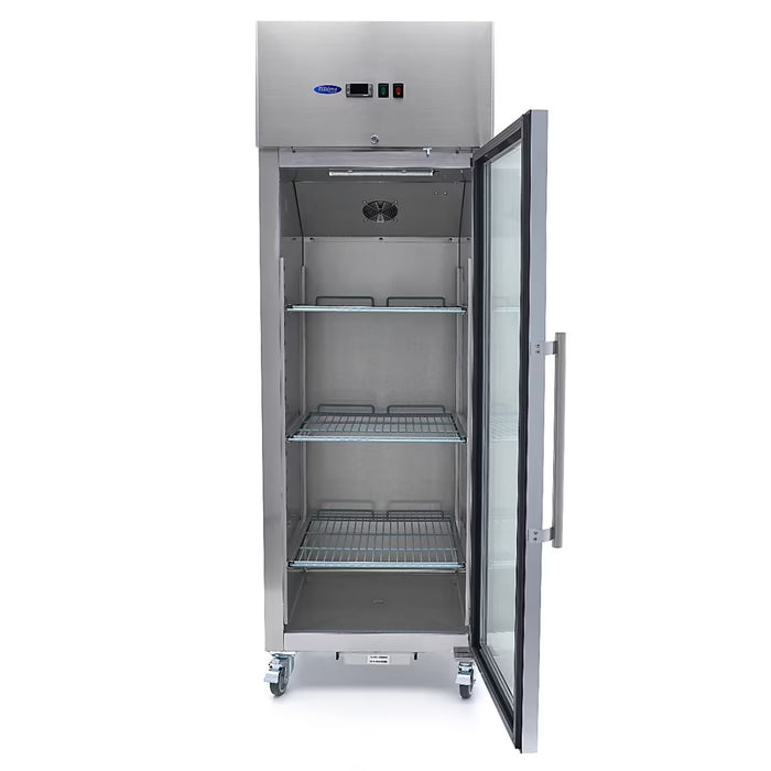 MAXIMA Displaykyl 600L - 3 justerbara hyllor - Rostfritt stål