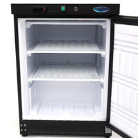MAXIMA Frys 200L - 2 fasta hyllor - Svart