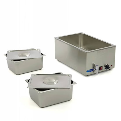 MAXIMA Bain Marie med kran - Inkl. 2 x 1/2 GN Set