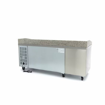 MAXIMA Pizzabänk med 2 dörrar 202cm - 780L - 7 lådor