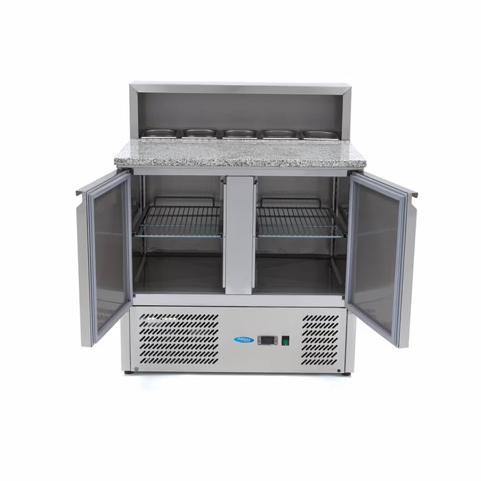 MAXIMA Pizzabänk med 2 dörrar 90cm - 285L