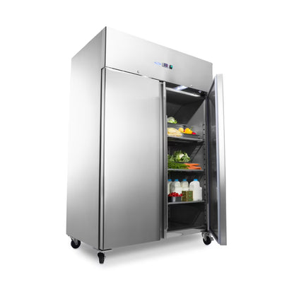 MAXIMA Dubbelkyl 1200L - 6 justerbara hyllor - Rostfritt stål