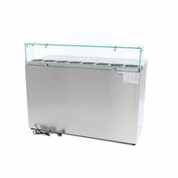 MAXIMA Pizzabänk med 3 dörrar 137cm - 400L - Glasskydd