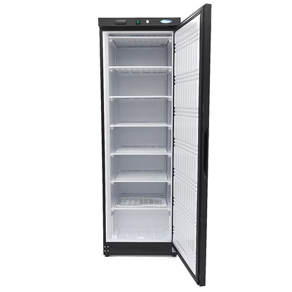 MAXIMA Frys 400L - 6 fasta hyllor - Svart