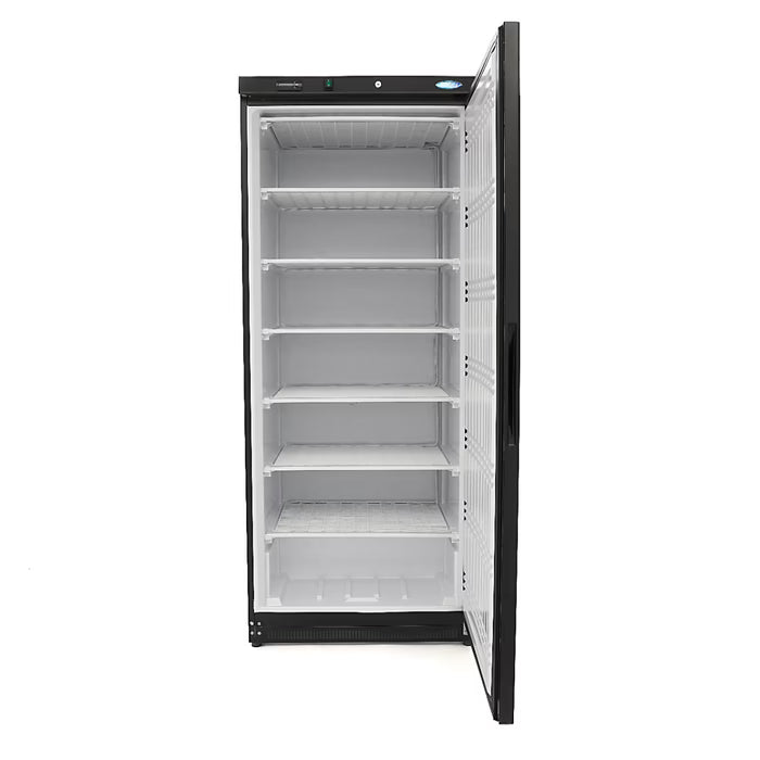 MAXIMA Frys 600L - 6 fasta hyllor - Svart