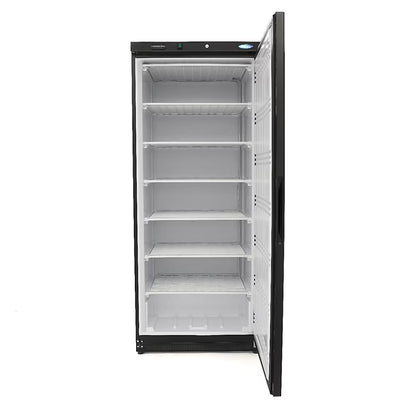 MAXIMA Frys 600L - 6 fasta hyllor - Svart