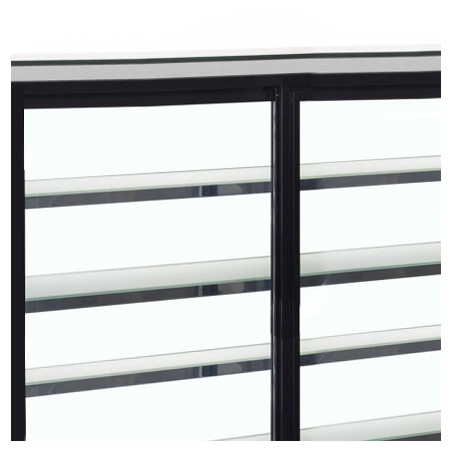 LPD1503F/BLACK - Kylda displaykylbänkar - Kyld glasdisk med extra hyllutrymme