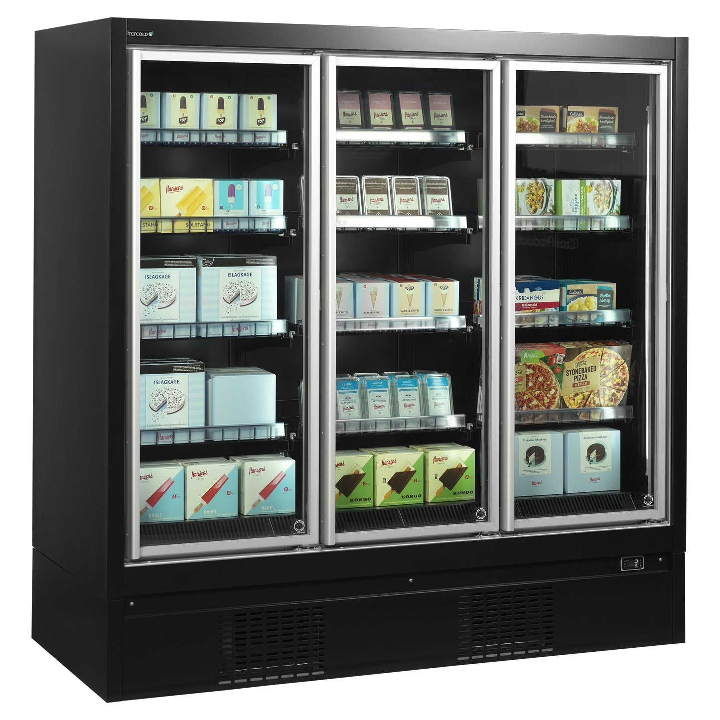 EXTRA1875FD - Multideck-frys för stormarknader - Multideck-frys med dörrar helt i glas och flerkopplingsalternativ