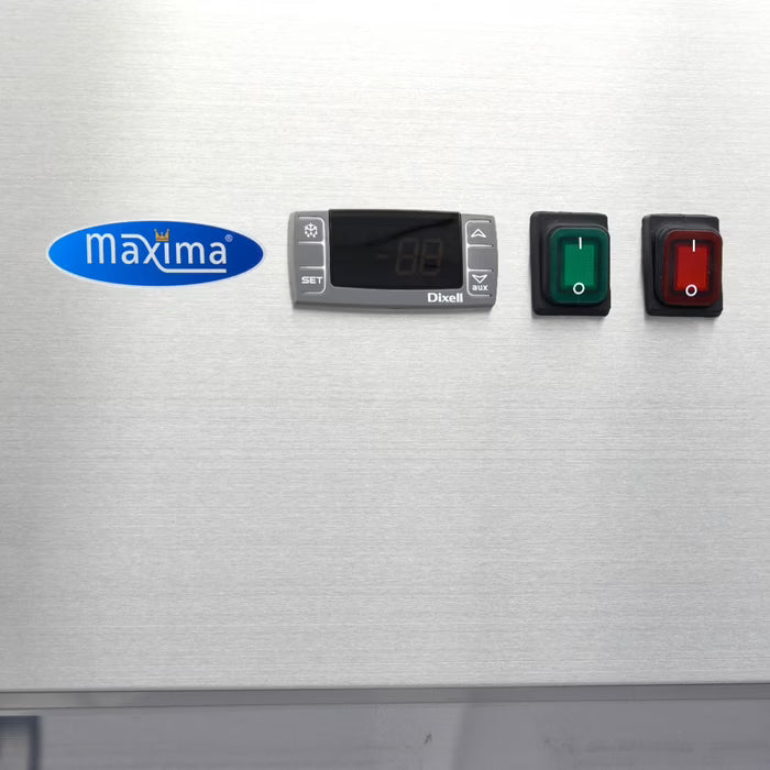 MAXIMA Displaykyl 1200L - 6 justerbara hyllor - Rostfritt stål