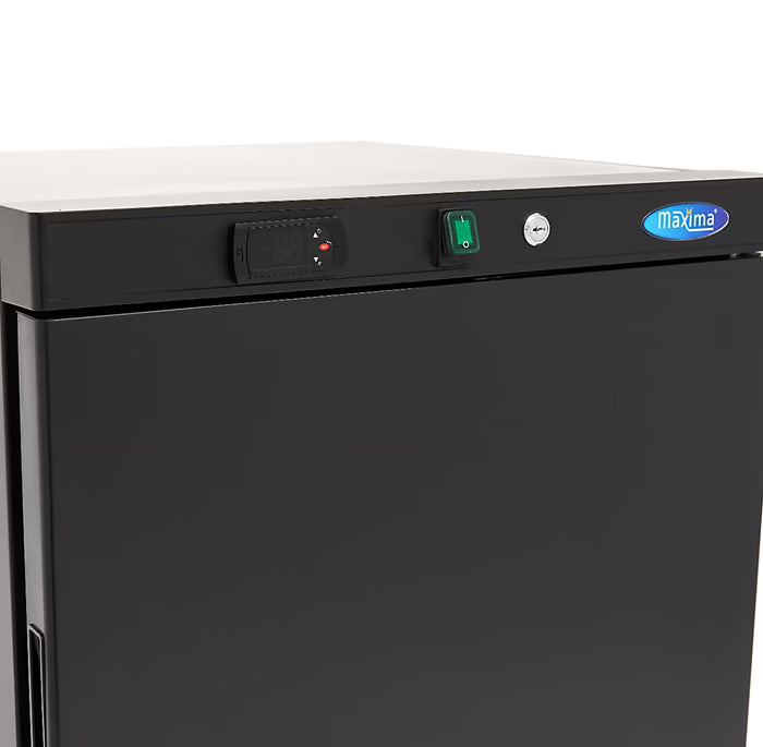 MAXIMA Frys 200L - 2 fasta hyllor - Svart