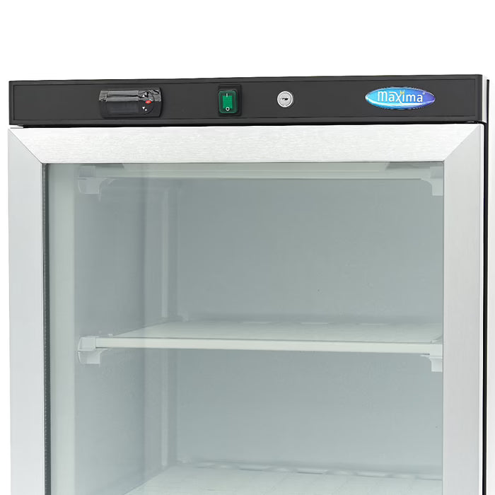MAXIMA Frys med glasdörr 400L - Svart