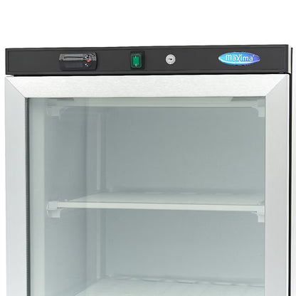 MAXIMA Frys med glasdörr 400L - Svart