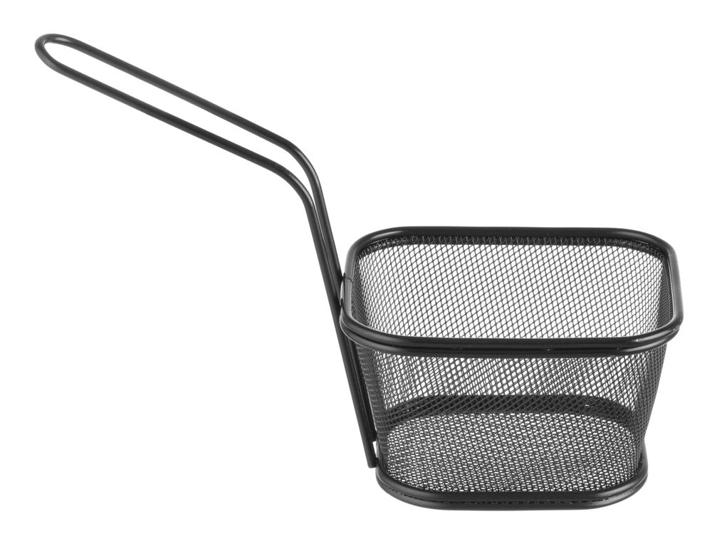Stapelbara miniatyrer för friteringskorgar, svarta, HENDI, 130x115x(H)80mm