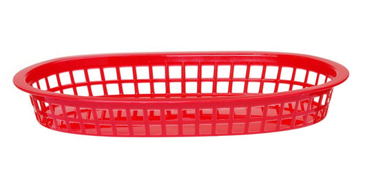 Serveringskorgar i snabbmatsstil, HENDI, Röda, 6 st., 272x175x(H)38mm