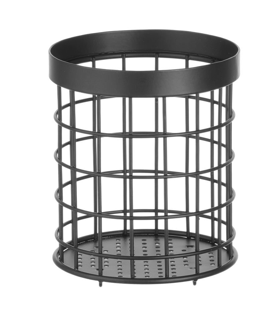 Bestickkorg svart, HENDI, ⌀125x(H)145mm
