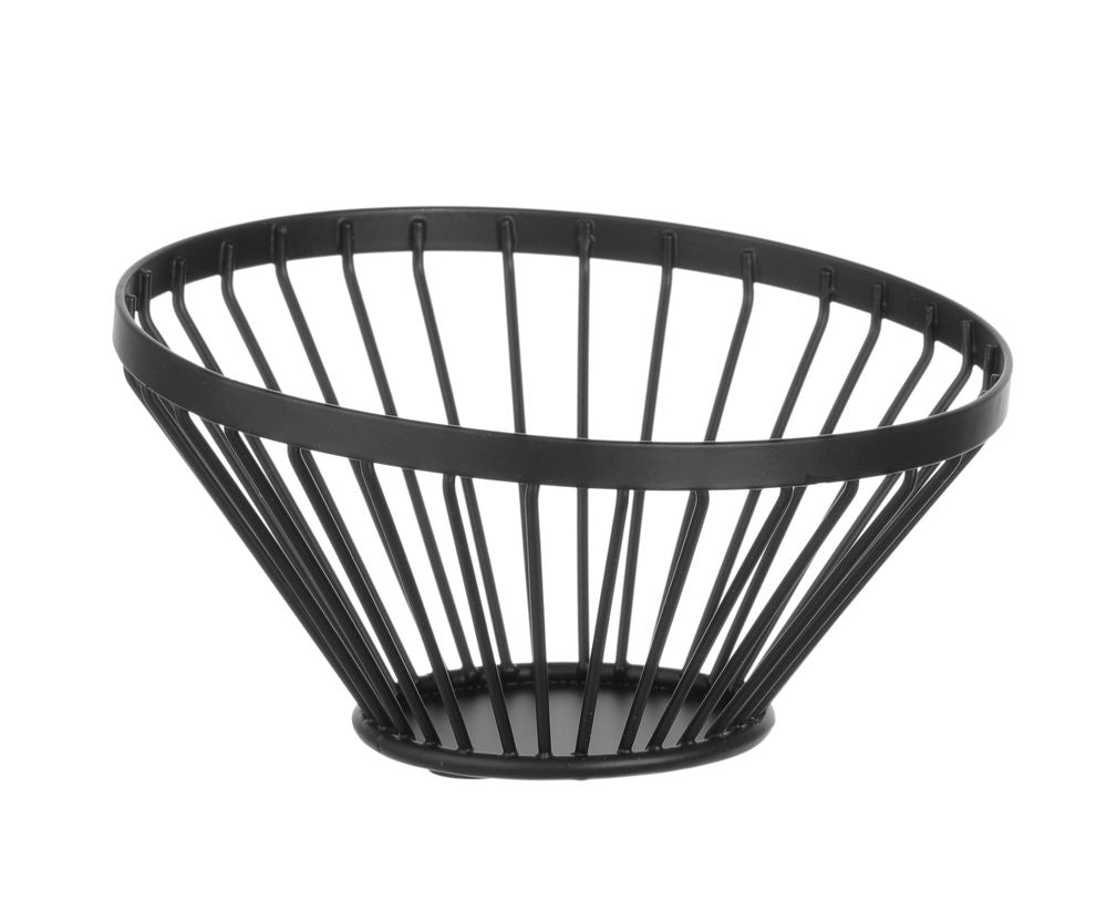 Hendi Fruktkorg vinklad rund svart, ⌀150x(H)80mm