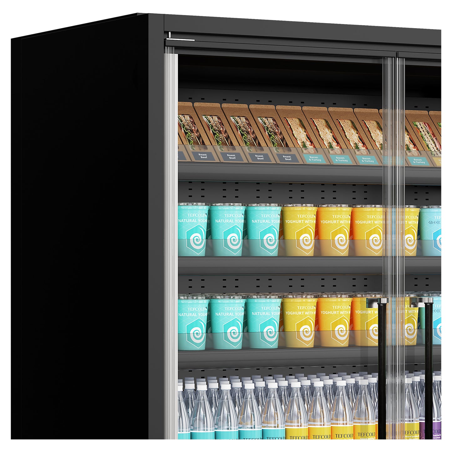 Galaxy+ GP20FGD Black - Multideck-kyl för stormarknader - Energieffektiv multideck-kyl med dörrar