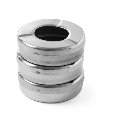 HENDI Askfat med lock, 3 st, ⌀90x(H)28mm