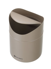 Hendi Beige bordspapperskorg med svängbart lock, 1,2L
