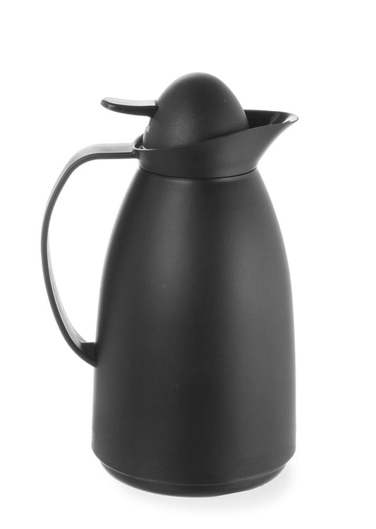 HENDI Termokanna med innerflaska i glas, 1L, Svart