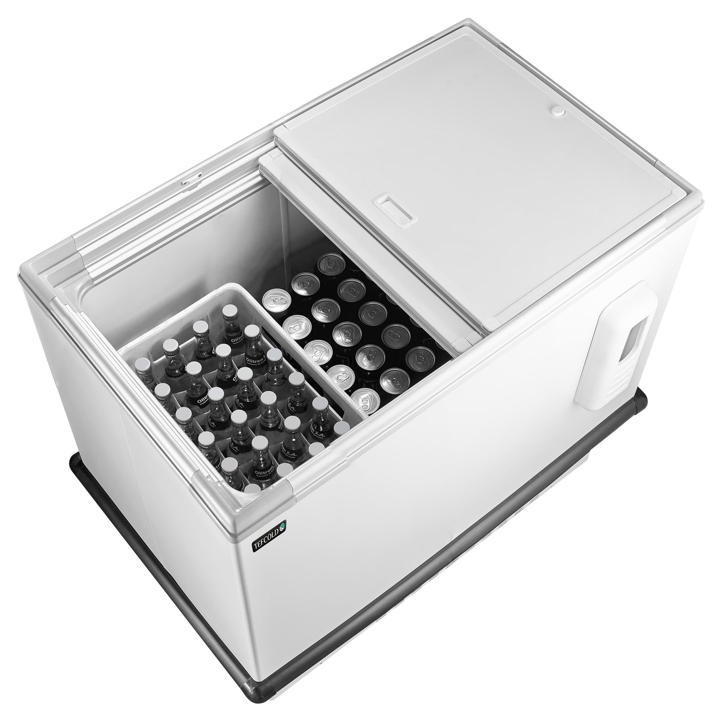KBAK104PLUS - Bänk Flaskkyl - Rymlig kylbox med kraftfulla hjul