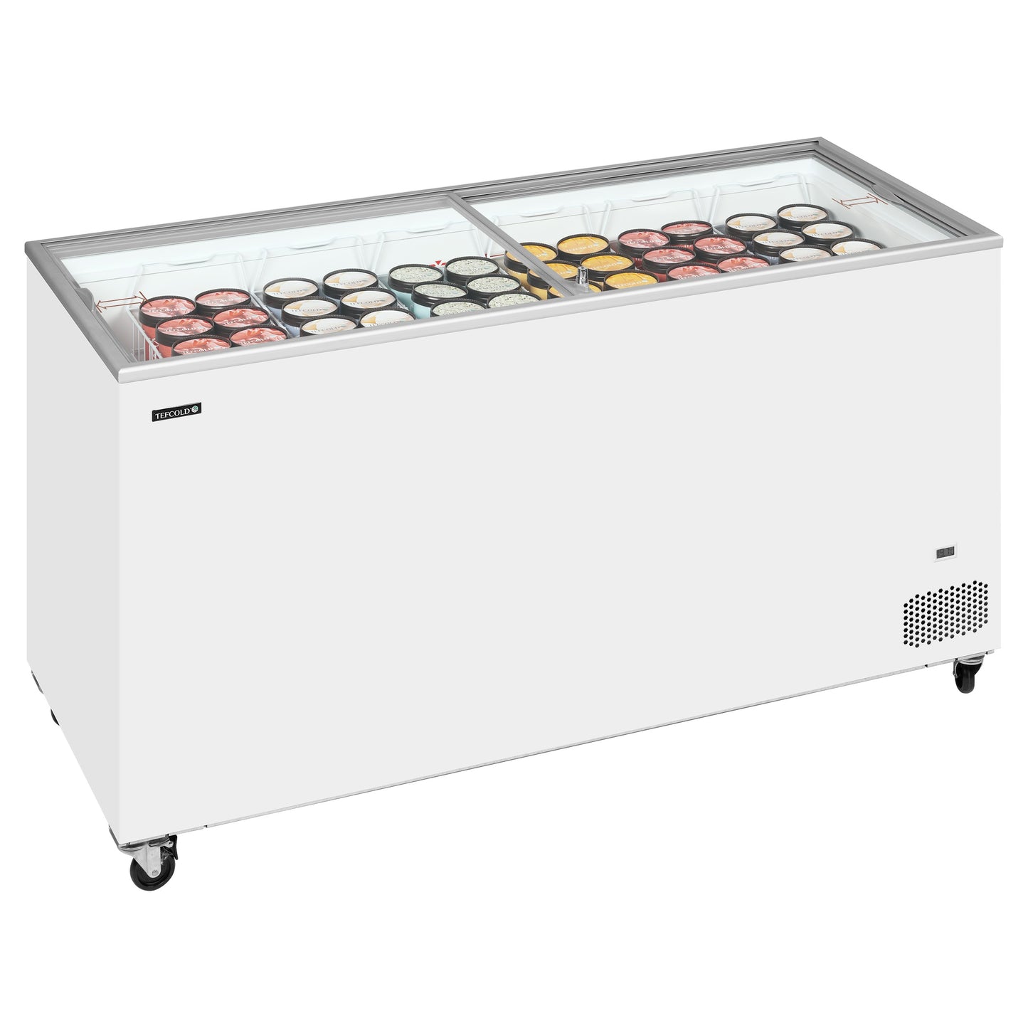 IC551SC - Glassfrys - Frysbox med platta skjutlock i glas