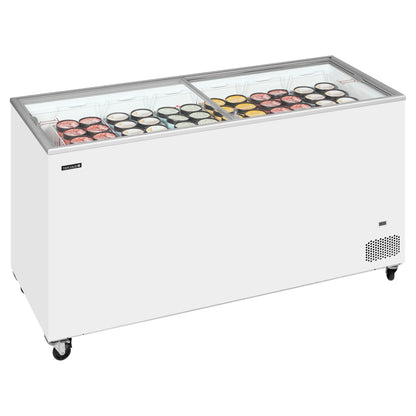 IC551SC - Glassfrys - Frysbox med platta skjutlock i glas