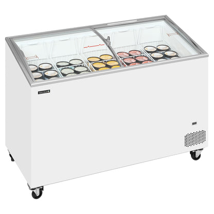 IC401SCEB - Glassfrys - Frysbox med kurvade skjutlock i glas