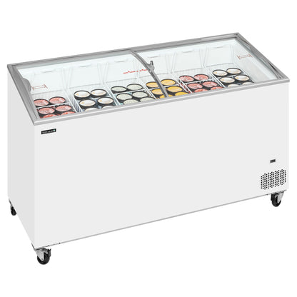 IC501SCEB - Glassfrys - Frysbox med kurvade skjutlock i glas