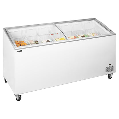 IC551SCEB - Glassfrys - Frysbox med kurvade skjutlock i glas