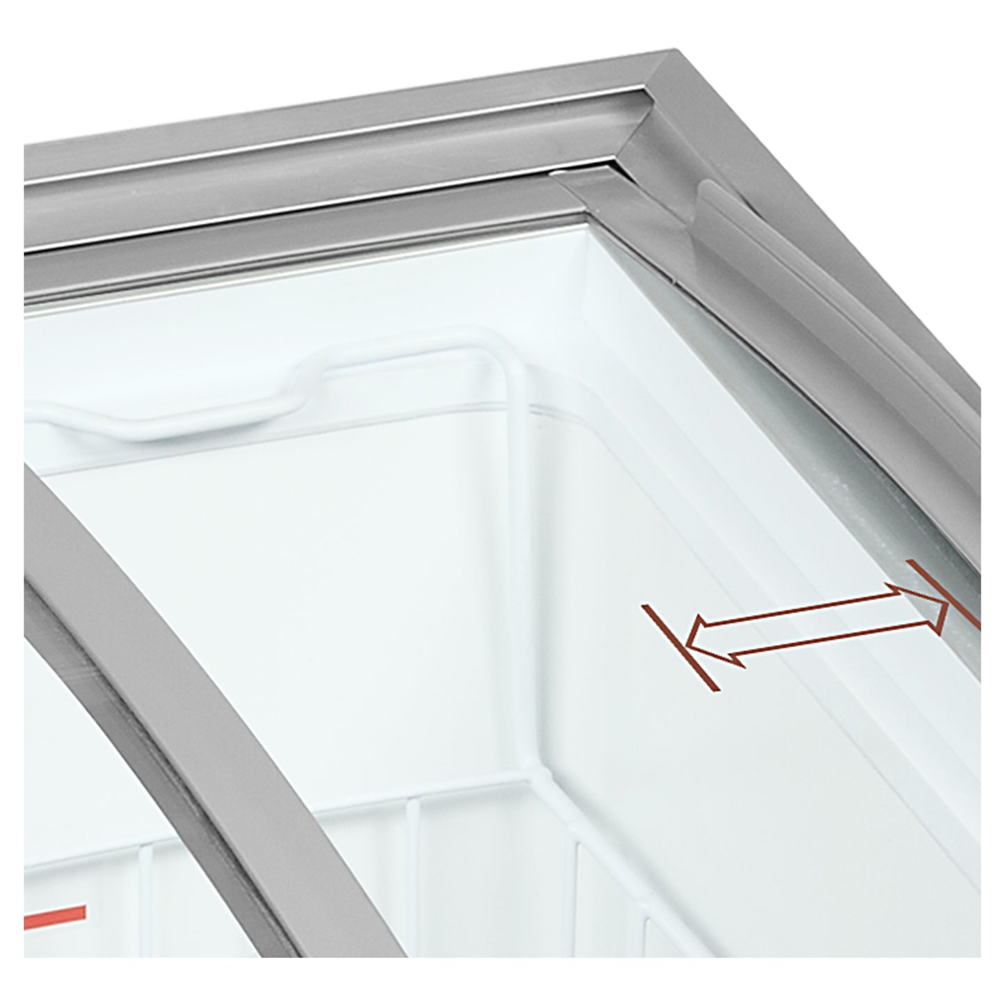 IC101SCEB LED - Glassfrys - Frysbox med kurvade skjutlock i glas