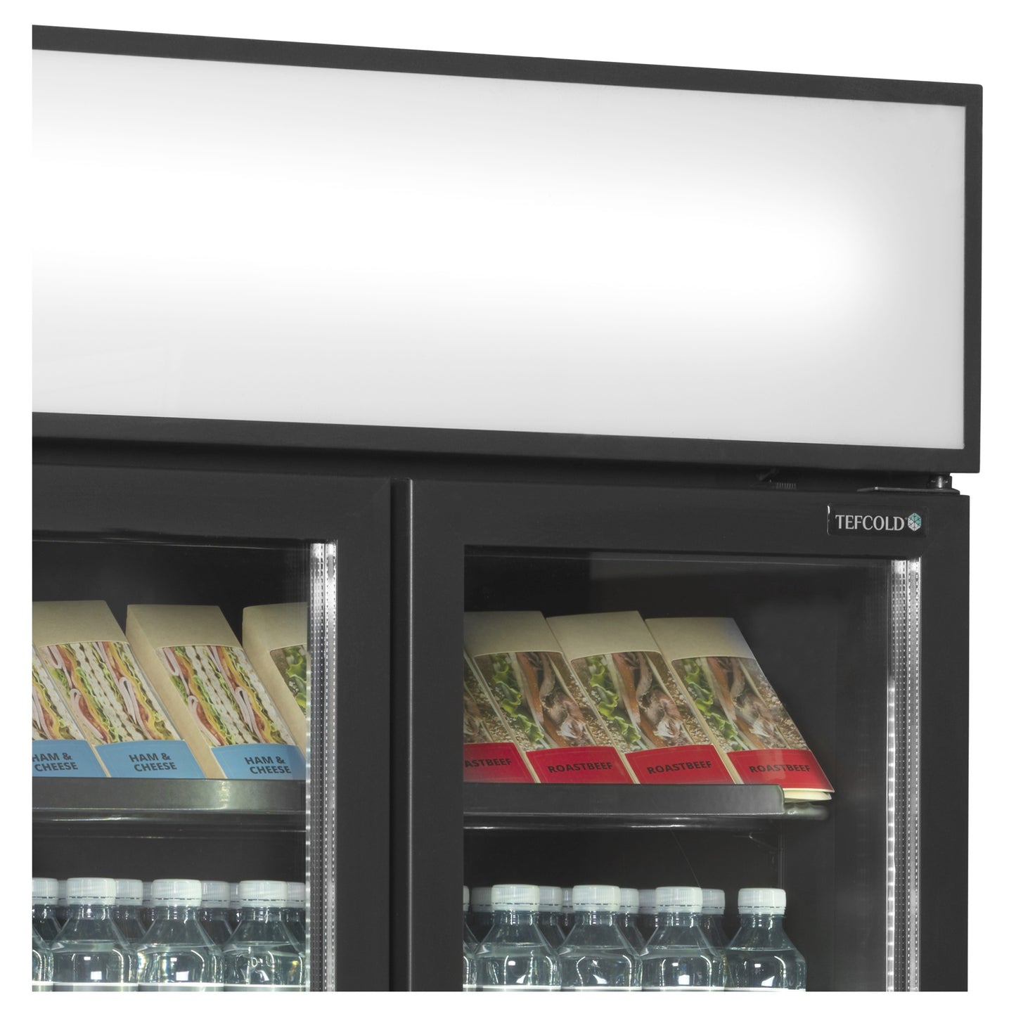 FSC891H Black - Svart display kyl - Svart 2-dörrars displaykyl med skärm