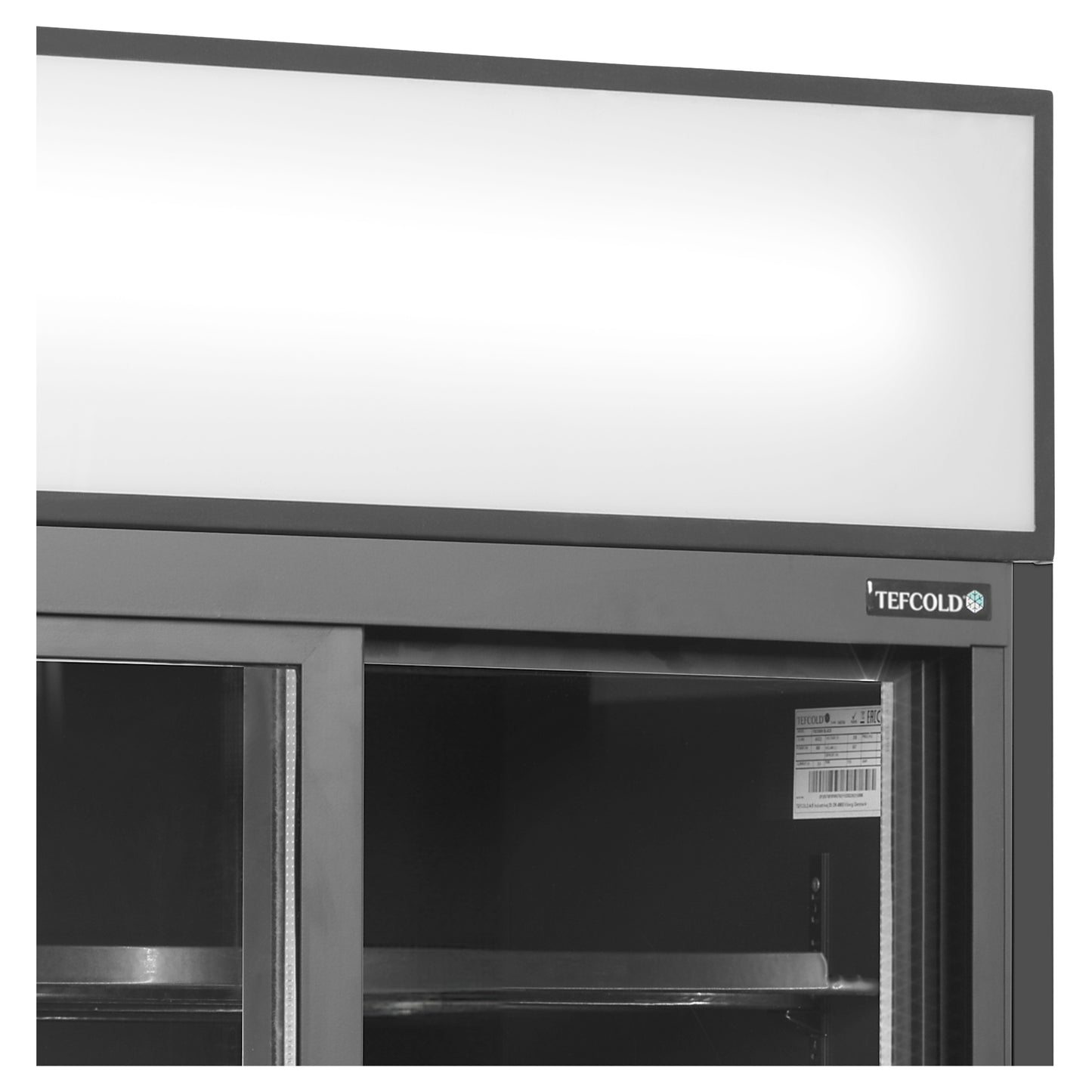 FSC891S Black - Svart display kyl - Svart 2-dörrars displaykyl med skärm