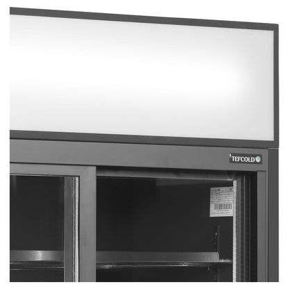 FSC891S Black - Svart display kyl - Svart 2-dörrars displaykyl med skärm
