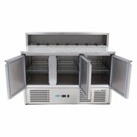 MAXIMA Pizzabänk med 3 dörrar 136,5cm - 400L