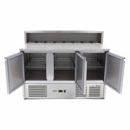 MAXIMA Pizzabänk med 3 dörrar 136,5cm - 400L