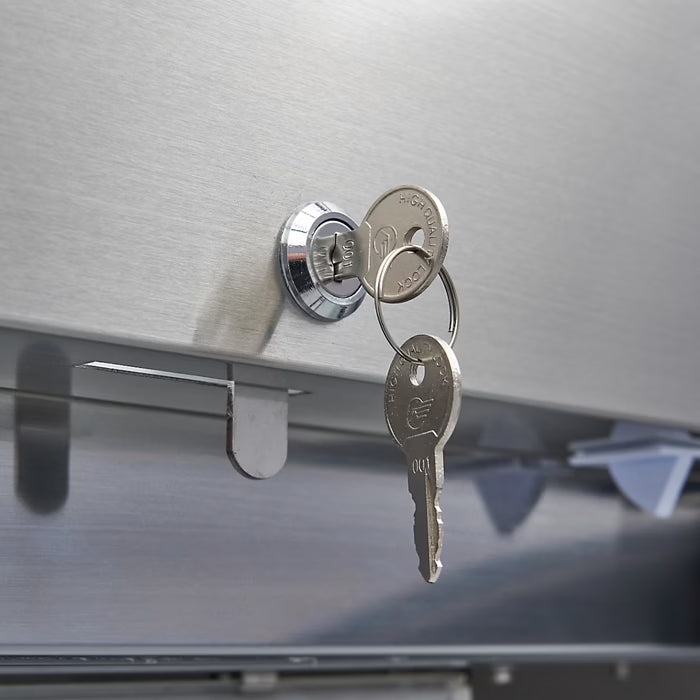 MAXIMA Displaykyl 600L - 3 justerbara hyllor - Rostfritt stål