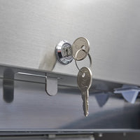 MAXIMA Displaykyl 600L - 3 justerbara hyllor - Rostfritt stål