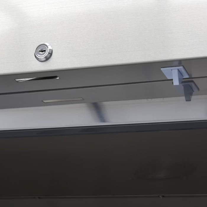 MAXIMA Displaykyl 1200L - 6 justerbara hyllor - Rostfritt stål